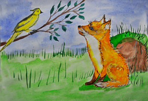 Канарейка Тиви и лисёнок Ли.