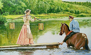 Аксинья и Григорий. Иллюстрация к роману «Тихий Дон».