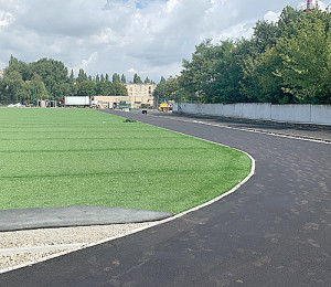 Преображение стадиона в городе Аксае.