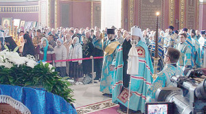 Божественную литургию возглавил митрополит Ростовский и Новочеркасский Меркурий.