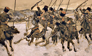 Кавалеристы в бою.