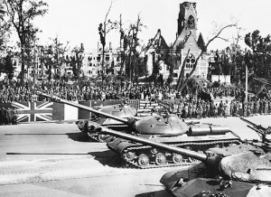 Парад союзных войск в Берлине 7 сентября 1945 года.